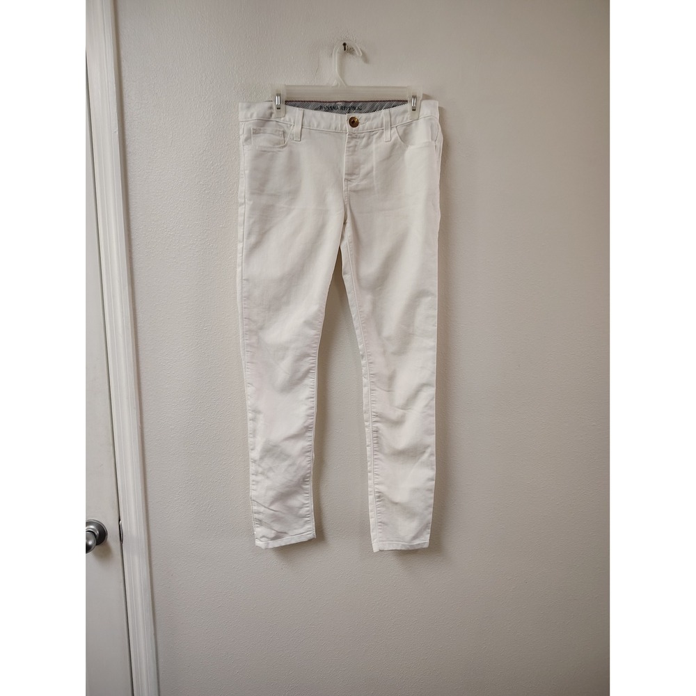 Banana Republic White Skinny Jeans Womens 28R Denim Pants Solid Casual Slim Fit